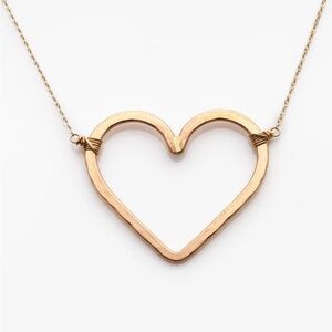 NASHELLE 14k GOLD FILLED OPEN HEART NECKLACE
